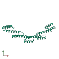 Immunoglobulin G-binding protein A in PDB entry 5h7b, assembly 1, front view.