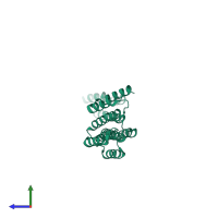 Immunoglobulin G-binding protein A in PDB entry 5h7b, assembly 1, side view.