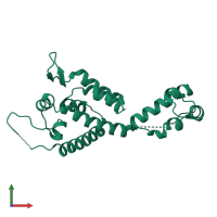 PDB entry 5hgo coloured by chain, front view.