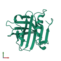 PDB entry 5hte coloured by chain, front view.