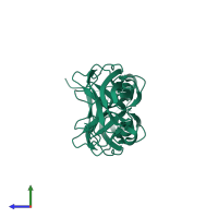 Periplasmic protein-probably involved in high-affinity Fe2+ transport in PDB entry 5i0x, assembly 1, side view.