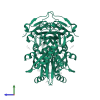 Branched-chain-amino-acid aminotransferase, mitochondrial in PDB entry 5i5v, assembly 1, side view.