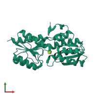 PDB entry 5ibq coloured by chain, front view.