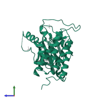 Casein kinase I isoform delta in PDB entry 5ih5, assembly 1, side view.