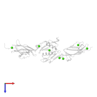 CALCIUM ION in PDB entry 5ij2, assembly 1, top view.