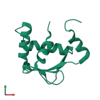 PDB entry 5ilu coloured by chain, front view.