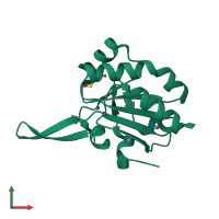 PDB entry 5im9 coloured by chain, front view.