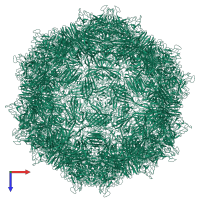 Capsid protein VP1 in PDB entry 5ipi, assembly 1, top view.