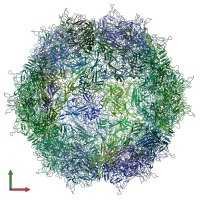 PDB entry 5ipk coloured by chain, front view.
