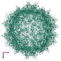 Capsid protein VP1 in PDB entry 5ipk, assembly 1, top view.