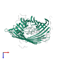 LPS-assembly protein LptD in PDB entry 5iva, assembly 1, top view.
