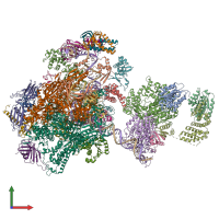 PDB entry 5iy9 coloured by chain, front view.