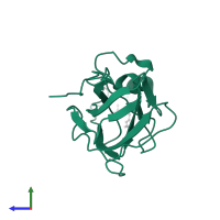 Neuropilin-1 in PDB entry 5iyy, assembly 1, side view.