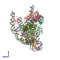 PDB entry 5j0n coloured by chain, side view.