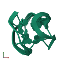 PDB entry 5j4p coloured by chain, ensemble of 10 models, front view.