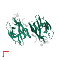 Agglutinin alpha chain in PDB entry 5j50, assembly 2, top view.