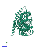 Endoplasmic reticulum aminopeptidase 1 in PDB entry 5j5e, assembly 1, side view.