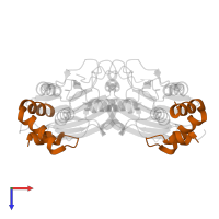 CREB-binding protein in PDB entry 5jem, assembly 1, top view.