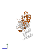 Ubiquitin carboxyl-terminal hydrolase 15 in PDB entry 5jjw, assembly 1, side view.