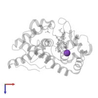 POTASSIUM ION in PDB entry 5jqr, assembly 1, top view.