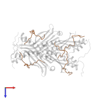 Alkaline phosphatase in PDB entry 5jtp, assembly 1, top view.