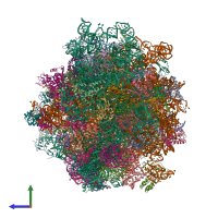 PDB entry 5jup coloured by chain, side view.