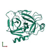 Serine protease 1 in PDB entry 5jyi, assembly 1, front view.