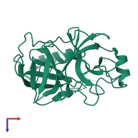 Serine protease 1 in PDB entry 5jyi, assembly 1, top view.