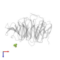 SULFATE ION in PDB entry 5k19, assembly 1, top view.