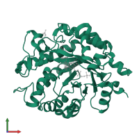 NADH:flavin oxidoreductase/NADH oxidase N-terminal domain-containing protein in PDB entry 5k1m, assembly 1, front view.