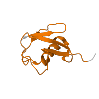 The deposited structure of PDB entry 5kgf contains 2 copies of Pfam domain PF00240 (Ubiquitin family) in Ubiquitin. Showing 1 copy in chain M.