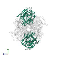 Cytochrome b-c1 complex subunit 1, mitochondrial in PDB entry 5klv, assembly 1, side view.