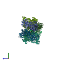 PDB entry 5koz coloured by chain, side view.