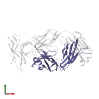 ZV-64 Antibody Fab Heavy Chain in PDB entry 5kvf, assembly 1, front view.