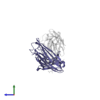 ZV-64 Antibody Fab Heavy Chain in PDB entry 5kvf, assembly 1, side view.