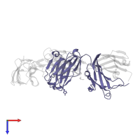 ZV-64 Antibody Fab Heavy Chain in PDB entry 5kvf, assembly 1, top view.
