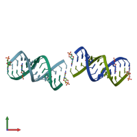 PDB entry 5l00 coloured by chain, front view.