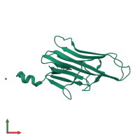 PDB entry 5l19 coloured by chain, front view.