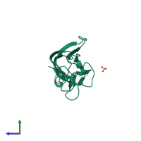 PDB entry 5l19 coloured by chain, side view.