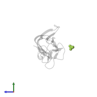 SULFATE ION in PDB entry 5l19, assembly 1, side view.