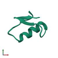 PDB entry 5l1c coloured by chain, ensemble of 20 models, front view.