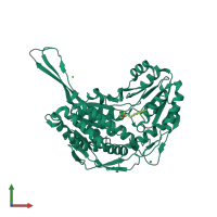 PDB entry 5l2m coloured by chain, front view.