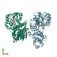 PDB entry 5l78 coloured by chain, front view.