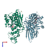 PDB entry 5l78 coloured by chain, top view.