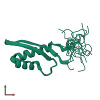 PDB entry 5l7b coloured by chain, ensemble of 20 models, front view.
