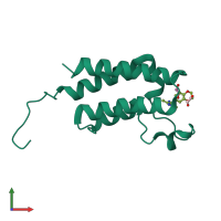 PDB entry 5l98 coloured by chain, front view.