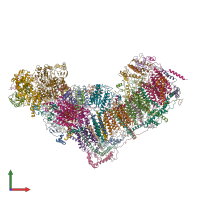 PDB entry 5lc5 coloured by chain, front view.