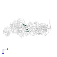 NADH-ubiquinone oxidoreductase chain 3 in PDB entry 5ldx, assembly 1, top view.