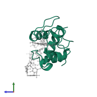 Cytochrome c isoform 1 in PDB entry 5lft, assembly 1, side view.