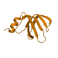 The deposited structure of PDB entry 5lj3 contains 2 copies of CATH domain 2.30.30.100 (SH3 type barrels.) in Small nuclear ribonucleoprotein F. Showing 1 copy in chain Y [auth f].